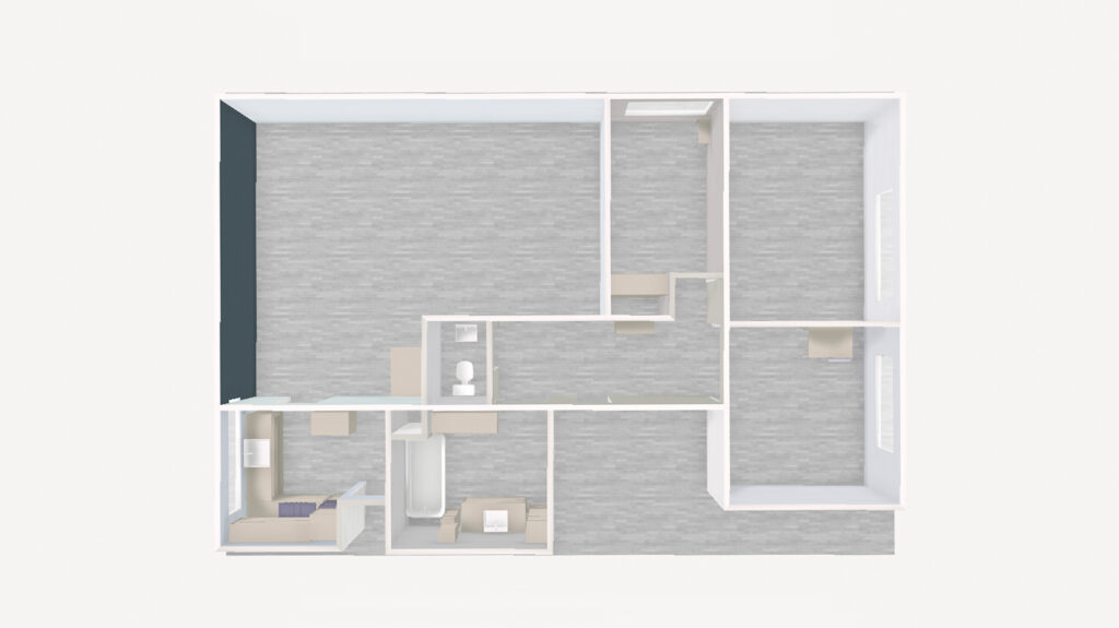Vloerplan 3D: appartement Merksem